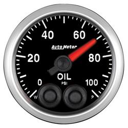 Gauge, Elite Series, Oil Pressure, 0-100 psi, 2 1/16 in., Analog, Electrical, Each
