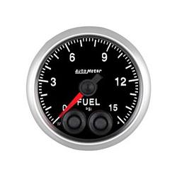 Gauge, Elite Series, Fuel Pressure, 0-15 psi, 2 1/16 in., Analog, Electrical, Each