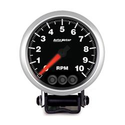 Gauge, Elite Series, Tach, Pedestal, Progressive Shift Light, Recall, 3 3/8 in. 10,000 rpm, Electric, Each