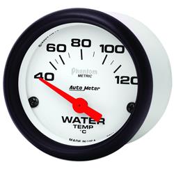 Gauge, Phantom, Water Temperature, 40-120 Degrees C, 2 1/16 in., Analog, Electrical, Each