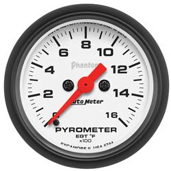 Gauge, Phantom, Pyrometer, 0-1,600 Degrees F, 2 1/16 in., Analog, Electrical, Each