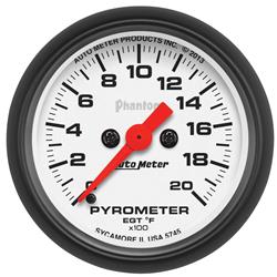 Gauge, Phantom, Pyrometer, 0-2,000 Degrees F, 2 1/16 in., Analog, Electrical, Each
