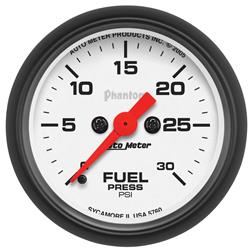 Gauge, Phantom, Fuel Pressure, 0-30 psi, 2 1/16 in., Analog, Electrical, Each