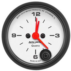 Gauge, Phantom, Clock, 2 1/16 in., Analog, Electrical, Each