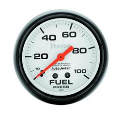 Gauge, Phantom, Fuel Pressure, 0-100 psi, 2 5/8 in., Analog, Mechanical, Each