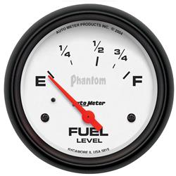 Gauge, Phantom, Fuel Level, Empty/Full, 73 Ohms/8-12 Ohms, 2 5/8 in., Analog, Electrical, Each
