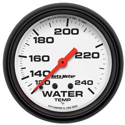 Gauge, Phantom, Water Temperature, 120-240 Degrees F, 2 5/8 in., Analog, Mechanical, Each
