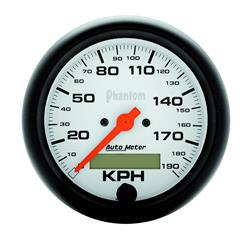 Speedometer, Phantom, 0-120 mph, 3 3/8 in., Analog, Electrical, Each