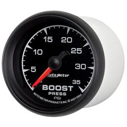Gauge, ES, Boost Pressure, Full Sweep, 0-35 psi, 2 1/16 in., Analog, Mechanical, Each