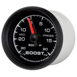 Gauge, ES, Boost/Vacuum, Full Sweep, 30 in. Hg/20 psi, 2 1/16 in., Analog, Mechanical, Each