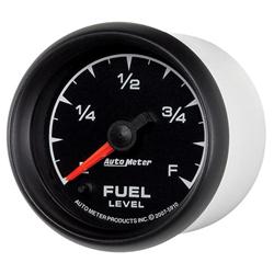 Gauge, ES, Fuel Level, Empty/Full, Full Sweep, 0 Ohms/280 Ohms, 2 1/16 in., Analog, Electrical, Each