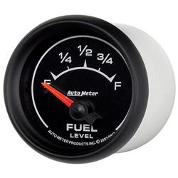 Gauge, ES, Fuel Level, Empty/Full, Short Sweep, 0 Ohms/90 Ohms, 2 1/16 in., Analog, Electrical, Each