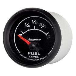 Gauge, ES, Fuel Level, Empty/Full, Short Sweep, 240 Ohms/33 Ohms, 2 1/16 in., Analog, Electrical, Each