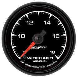 Air/Fuel Ratio Gauge; ES; Wideband Air Fuel Ratio Gauge; 2 1/16 in.; Analog; 8-18; Full Sweep