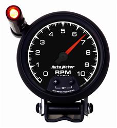 Tachometer, ES, 0-10,000 rpm, 3 3/4 in., Analog, Electrical, Each