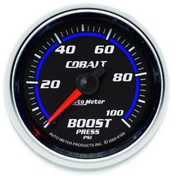 Gauge, Cobalt, Boost Pressure, 0-100 psi, 2 1/16 in., Analog, Mechanical, Each