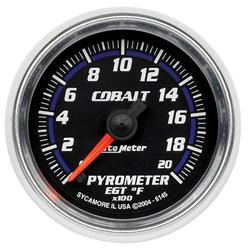 Gauge, Cobalt, Pyrometer, 0-2,000 Degrees F, 2 1/16 in., Analog, Electrical, Each