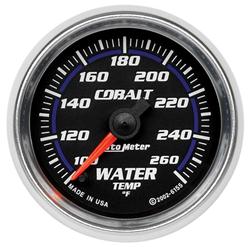 Gauge, Cobalt, Water Temperature, 100-260 Degrees F, 2 1/16 in., Analog, Electrical, Each