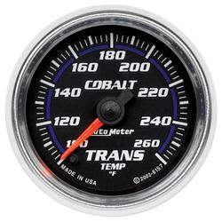 Gauge, Cobalt, Transmission Temperature, 100-260 Degrees F, 2 1/16 in., Analog, Electrical, Each