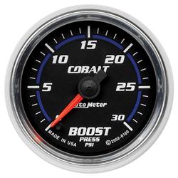 Gauge, Cobalt, Boost Pressure, 0-30 psi, 2 1/16 in., Analog, Electrical, Each