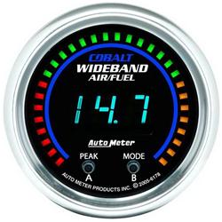Gauge, Cobalt, Air/Fuel Ratio, Pro, 0-5 Ohm Wideband, Lean-Rich, 2 1/16 in., Digital, Electrical, Each