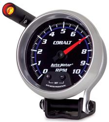 Tachometer, Cobalt, 0-10,000 rpm, 3 3/4 in., Analog, Electrical, with Shift Light, Each