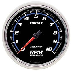 Tachometer; Cobalt; In-Dash Tachometer; 5 in.; 10000 RPM; For 4/6/8 Cyl. Eng. w/Points; Electric; And Most 12