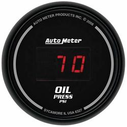 Gauge, Sport Comp, Oil Pressure, 0-100 psi, 2 1/16 in., Digital, Electrical, Each