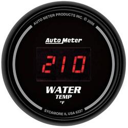 Gauge, Sport Comp, Water Temperature, 0-300 Degrees F, 2 1/16 in., Digital, Electrical, Each