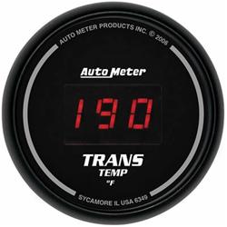 Gauge, Sport Comp, Transmission Temperature, 0-300 Degrees F, 2 1/16 in., Digital, Electrical, Each