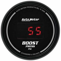 Gauge, Sport Comp, Boost Pressure, 5-60 psi, 2 1/16 in., Digital, Electrical, Each