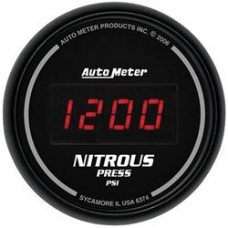 Gauge, Sport-Comp, Nitrous Pressure, 0-1,600 psi, 2 1/16 in., Analog, Electrical, Each