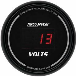 Gauge, Sport Comp, Voltmeter, 8-18 V, 2 1/16 in., Digital, Electrical, Each