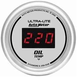 Gauge, Ultra Lite, Oil Temperature, 0-400 Degrees F, 2 1/16 in., Digital, Electrical, Each
