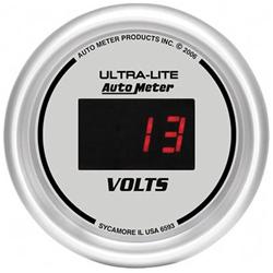 Gauge, Ultra Lite, Voltmeter, 8-18 V, 2 1/16 in., Digital, Electrical, Each