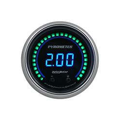 Gauge, Cobalt Digital, Elite Series, EGT/Pyrometer, 0-2,000 degrees F, 2 1/16 in. Diameter, Black Face, Each