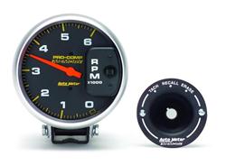 Tachometer, Pro Comp, 0-6,000 rpm, 5 in., Analog, Electrical, with Memory, Diesel, Each