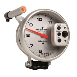 Tachometer, Ultra Lite Pro Comp II, 0-11,000 rpm, 5 in., Analog, Electrical, with Shift Light/Memory, Each