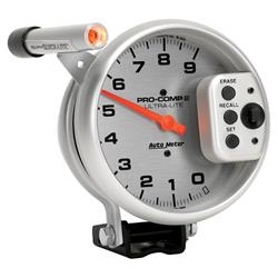 Tachometer, Ultra Lite Pro Comp II, 0-9,000 rpm, 5 in., Analog, Electrical, with Shift Light/Memory, Each