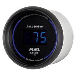 Gauge, Cobalt, Digital, Fuel Level, Empty/ Full, Programmable, 2 1/16 in. Diameter, Electrical, Blue, Each