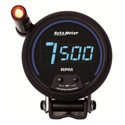Tachometer, Cobalt, 0-9,900 rpm, 3 3/8 in., Digital, Electrical, with Shift Light, Each