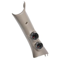 Gauge Kits, Factory-Match Analog, Boost Gauge, Pyrometer Gauge, Black/Gray Face, 2 1/16 in., Tan Pillar Pod, Dodge, Ram, Each