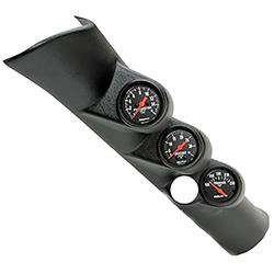 Gauge Kit, Analog, Triple A-Pillar Mount, Boost, Pyrometer, Transmission Temp. w/Speaker Hole, Dodge, Kit
