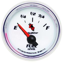Gauge, C2, Fuel Level, Empty/Full, 2 1/16 in., Analog, Electrical, GM, 0-90 ohms, Each