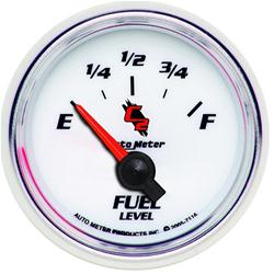 Gauge, C2, Fuel Level, Empty/Full, 240-33 ohms, 2 1/16 in., Analog, Electrical, Each