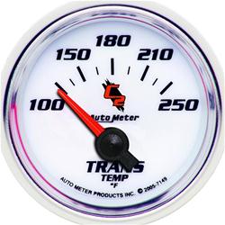 Gauge, C2, Transmission Temperature, 100-250 Degrees F, 2 1/16 in., Analog, Electrical, Each