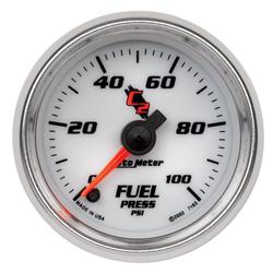 Gauge, C2, Fuel Pressure, 0-100 psi, 2 1/16 in., Analog, Electrical, Each