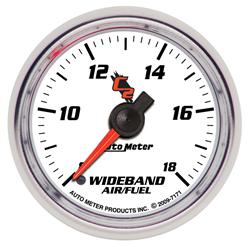 Air/Fuel Ratio Gauge; C2; Wideband Air Fuel Ratio Kit; 2 1/16 in.; Analog; 8-18; Full Sweep
