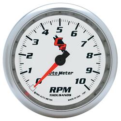 Tachometer, C2 In-Dash, 0-10,000 rpm, 3 3/8 in., Analog, Electrical, Each