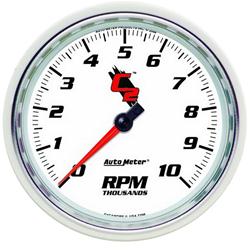 Tachometer, C2, 0-10,000 rpm, 5 in., Analog, Electrical, In-Dash, Each